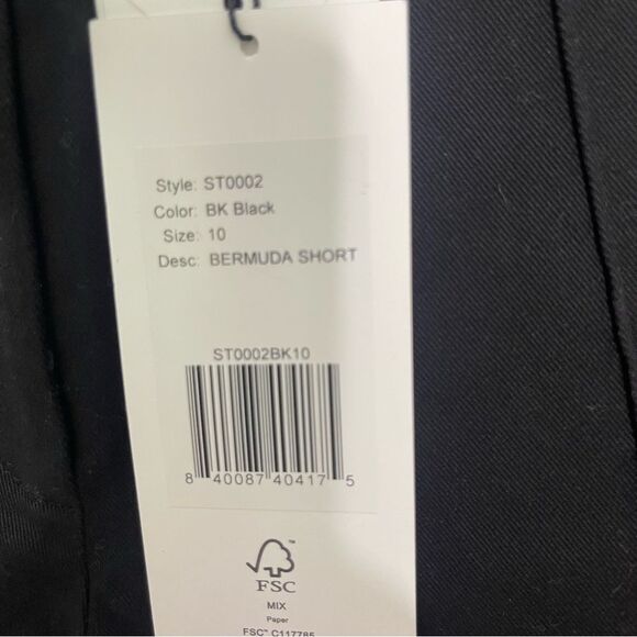Thakoon Black Bermuda Short NWT Size 10 - Picture 7 of 7